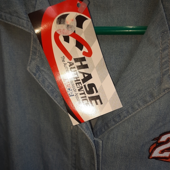 NWT Nascar Tony Stewart #20 Womens Denim Jean Vest Button Up Meduim - Picture 4 of 6